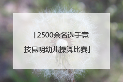 2500余名选手竞技昆明幼儿操舞比赛