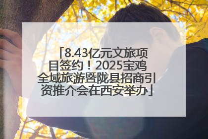 8.43亿元文旅项目签约！2025宝鸡全域旅游暨陇县招商引资推介会在西安举办