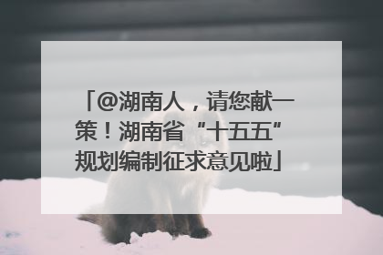 @湖南人，请您献一策！湖南省“十五五”规划编制征求意见啦